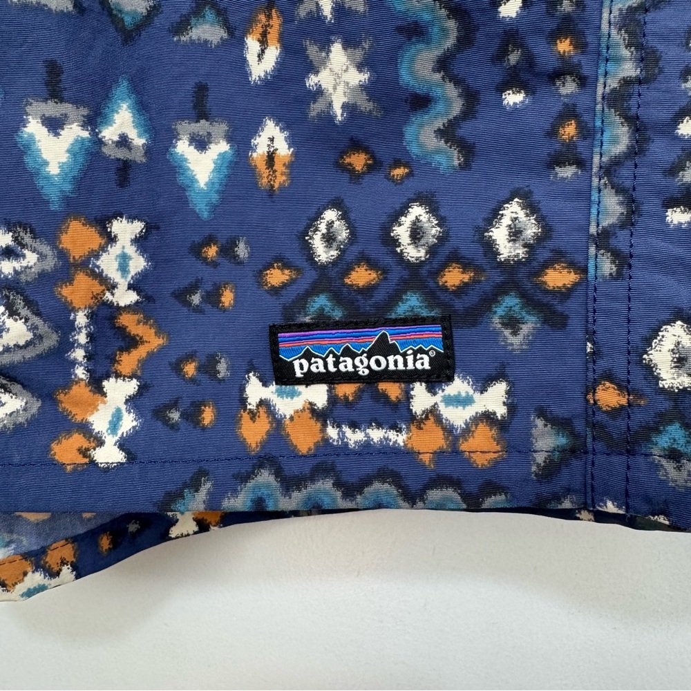 Patagonia Baggies Shorts Men’s Medium Aztec Print Vacation Beach Resort Cruise - Picture 6 of 11
